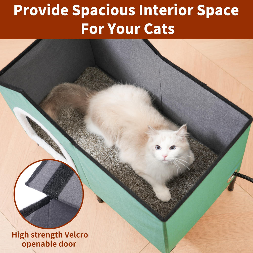 EursurePet green insulated shelter withstands cold snaps while blending with outdoor spaces.