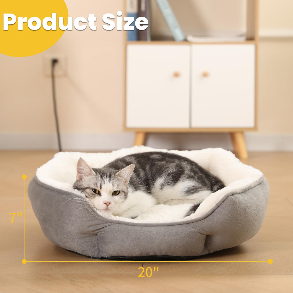 EursurePet heated bed plush velvet cover offers luxurious comfort and insulation.