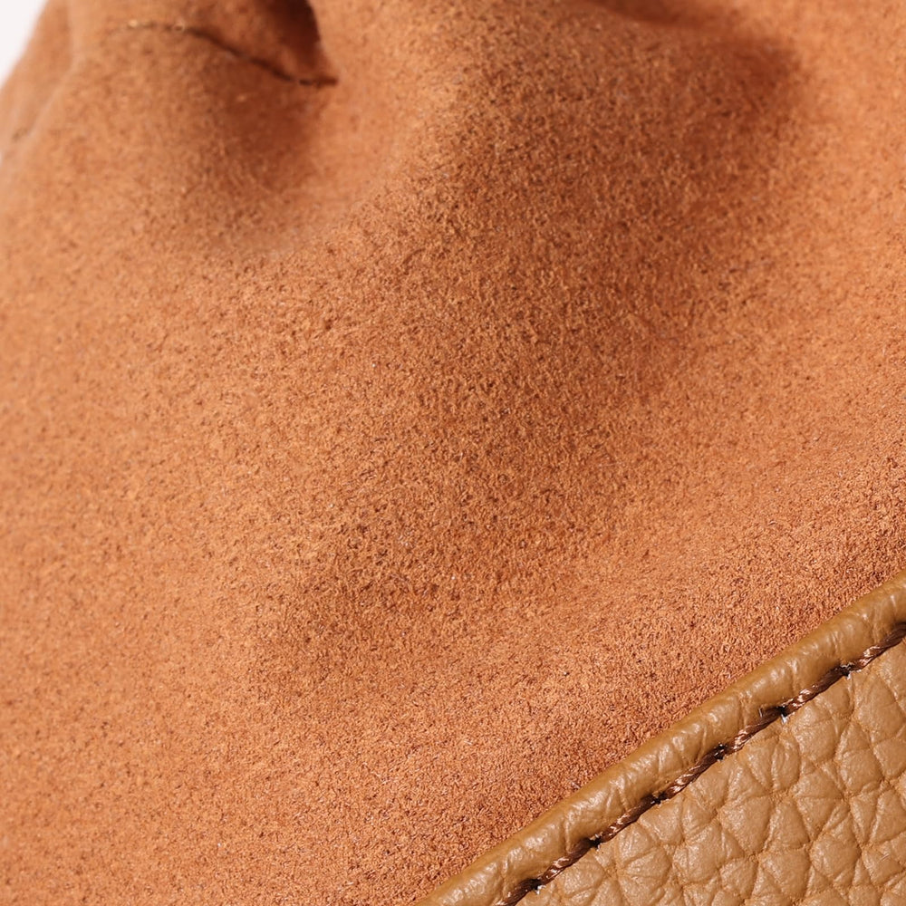 Euyona dog treat pouch brown fabric detail shows durability