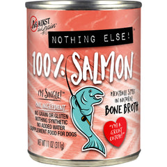 Evanger's Against The Grain no-grains close-up emphasizes grain-free nutrition for sensitive dogs.