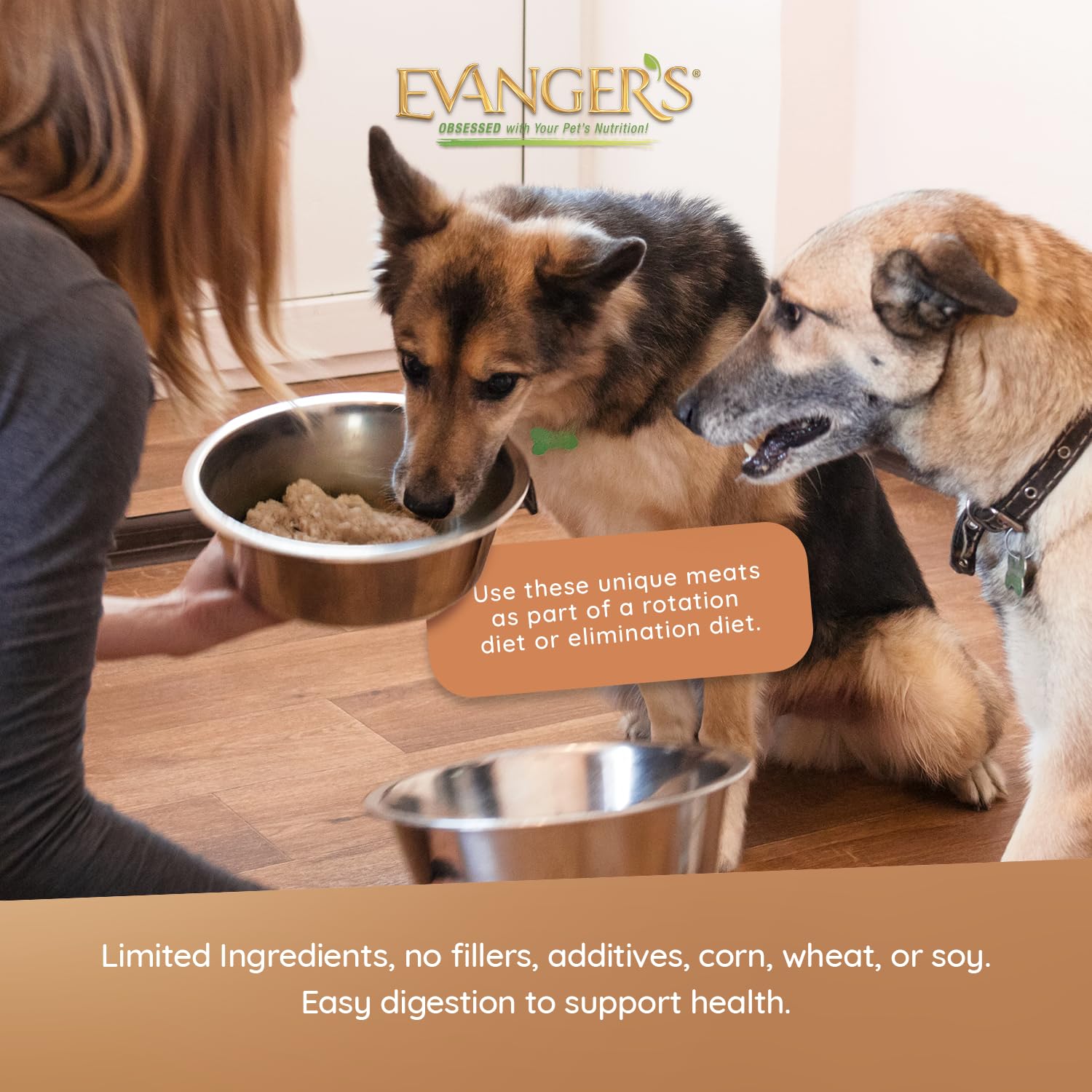 Evanger's Complements Sweet Potato serving bowl: toppers that easily mix with dry food