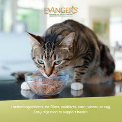 Evanger's Goin’ Fishin’ Dinner ingredient panel emphasizes grain-free, limited-ingredient nutrition.