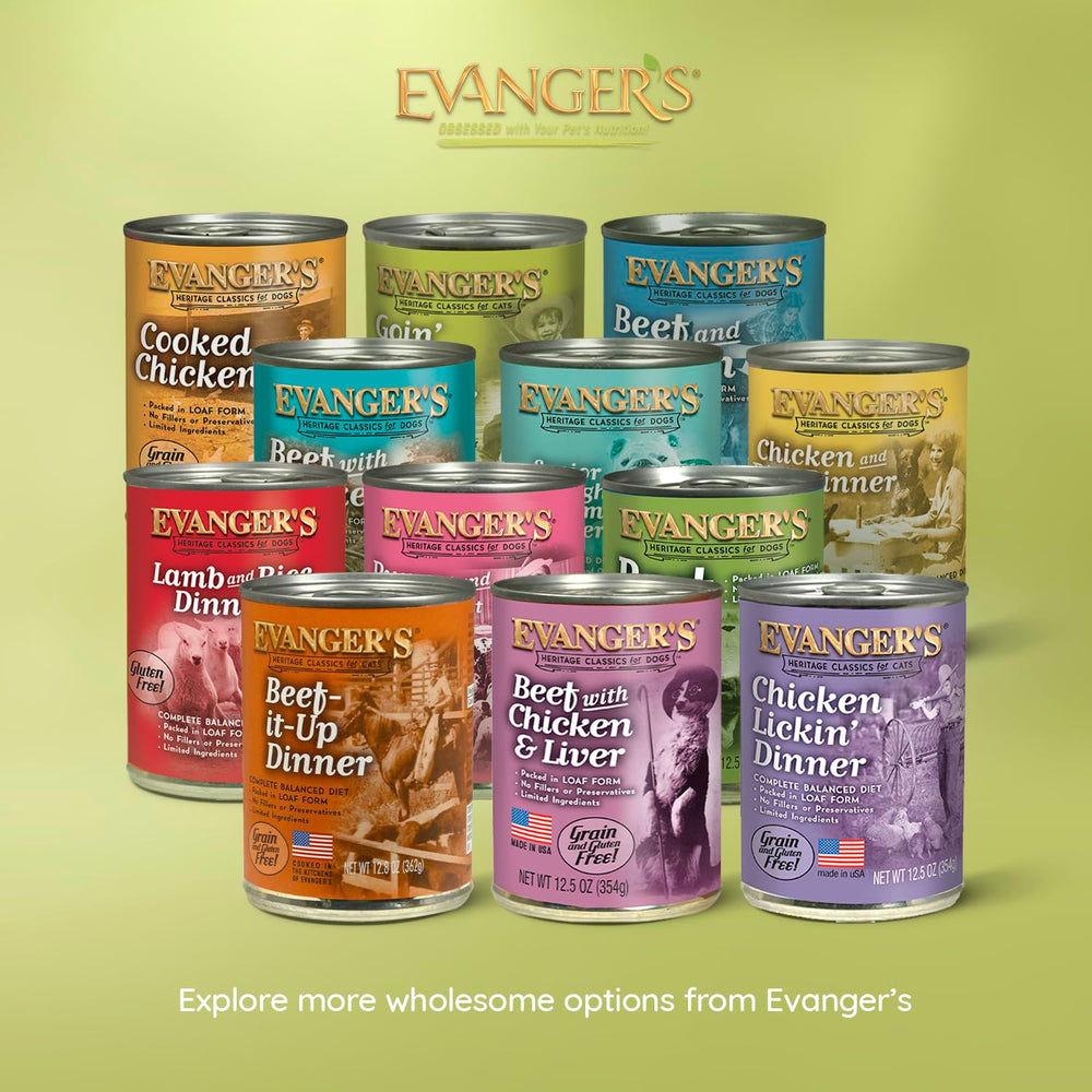 Evanger's Goin’ Fishin’ Dinner usa-packaging signals American-made quality and BPA-free cans.