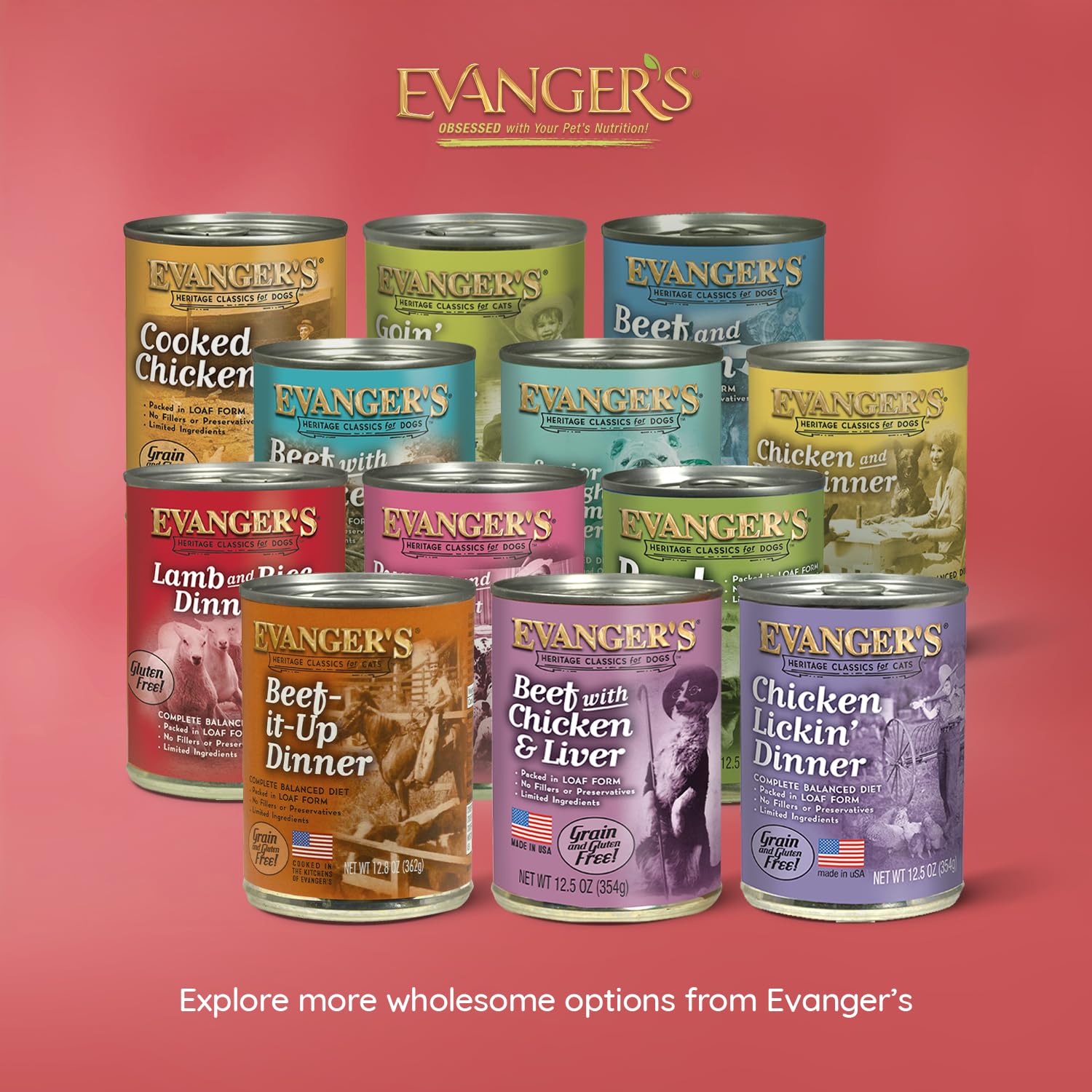 Evanger's Heritage Classic BPA-free can packaging for safe storage