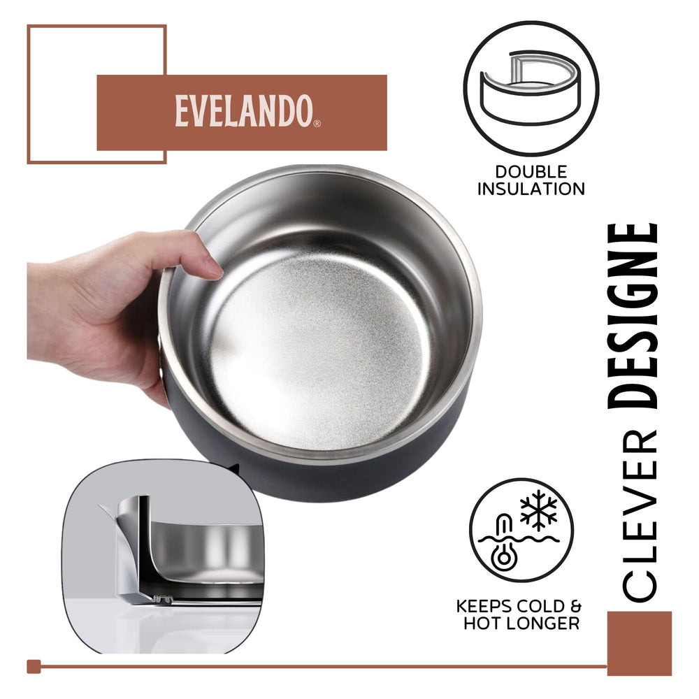 EVELANDO two-size dog bowl option supports small to large pets.