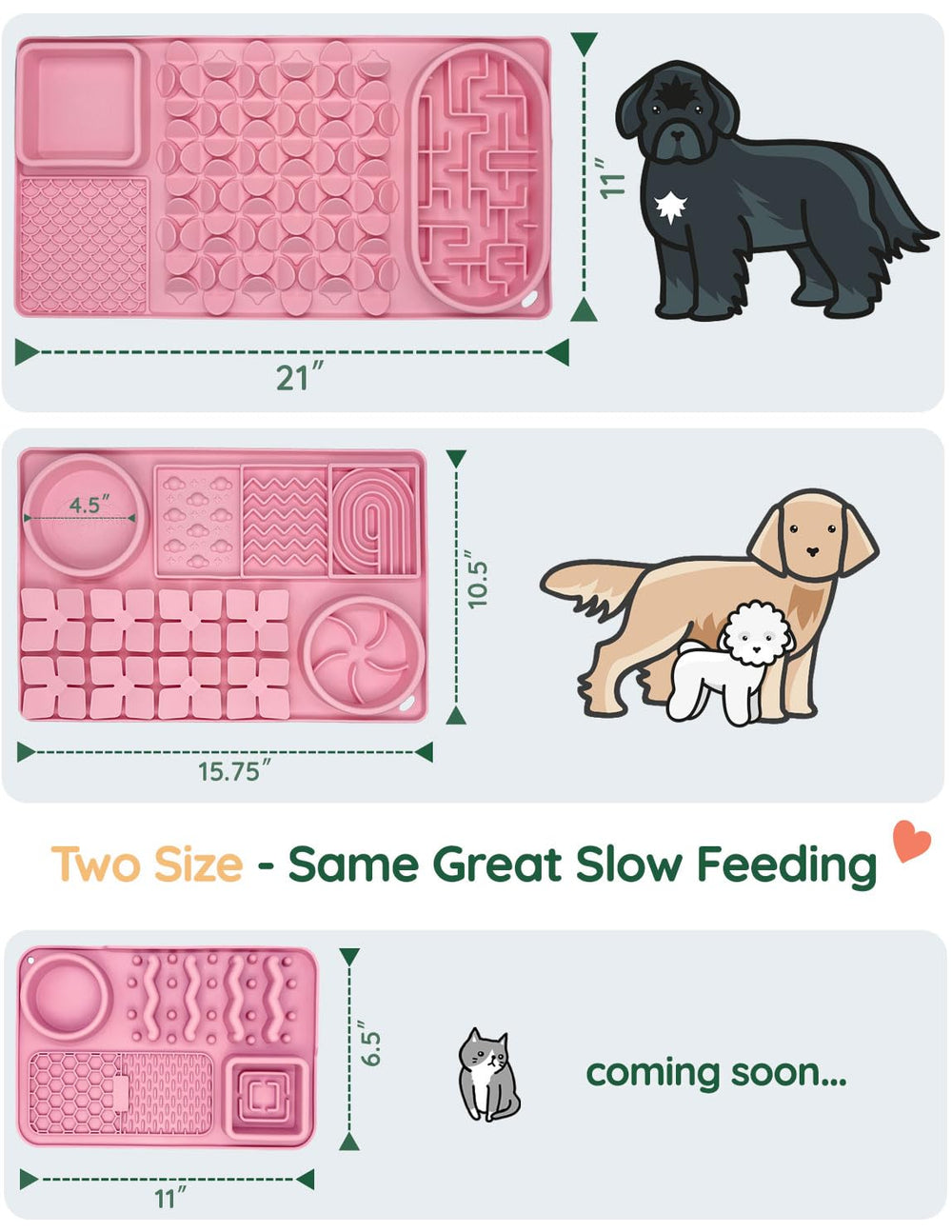 Evenco slow feeder for large dogs pink 21x11 inch enhances mealtime variety