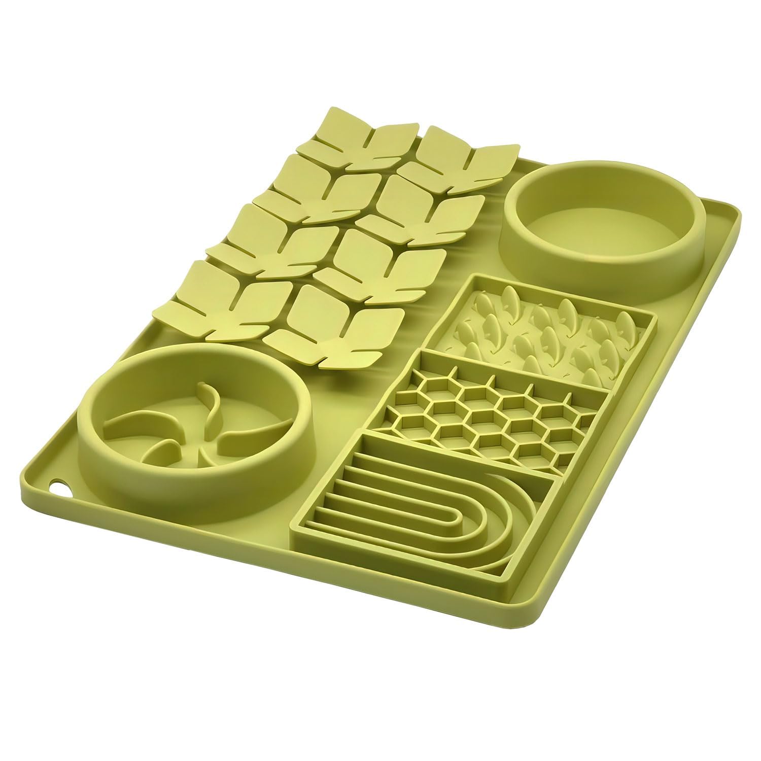 Evenco slow feeder bowl green with strong suction cups supports mindful eating for dogs