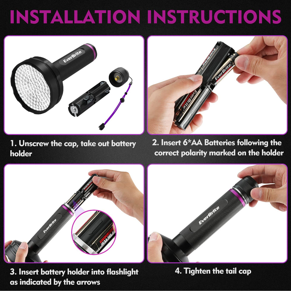 EverBrite UV flashlight helps spot invisible carpet stains for deep cleaning.