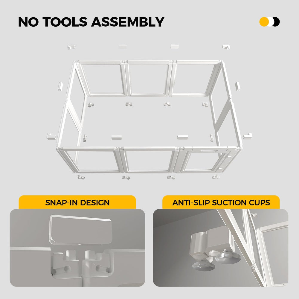 Everfront dog playpen tool-free assembly demonstrated for quick room-to-room setup.