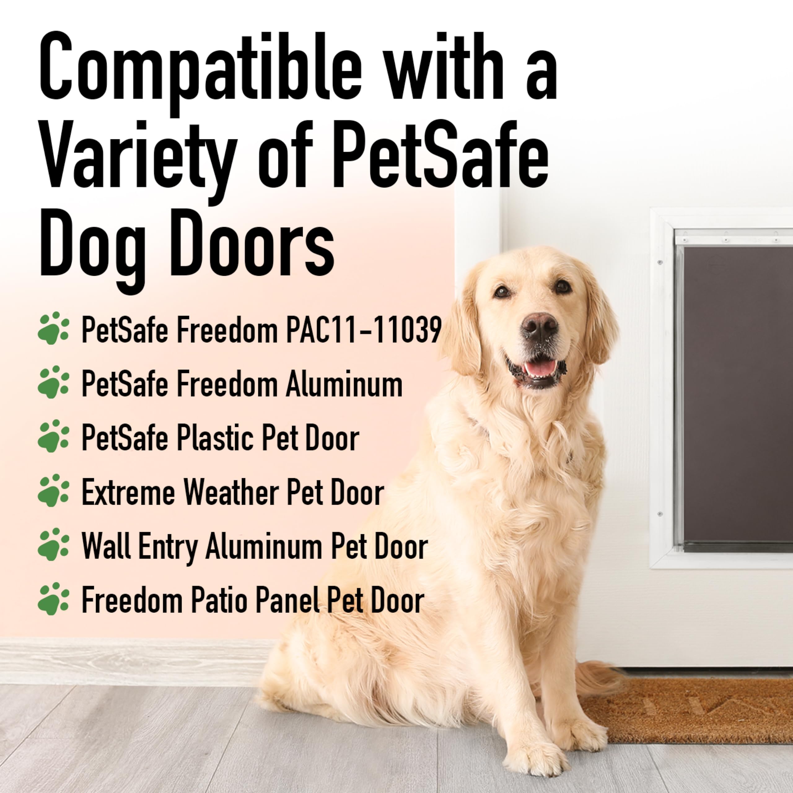 Evergreen Pet Supplies flap with magnetic strip sealing out wind for better energy efficiency