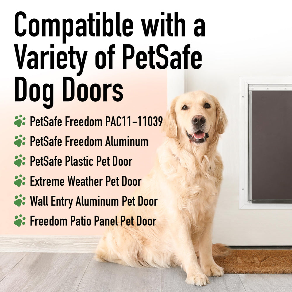 Evergreen Pet Supplies flap with magnetic strip sealing out wind for better energy efficiency