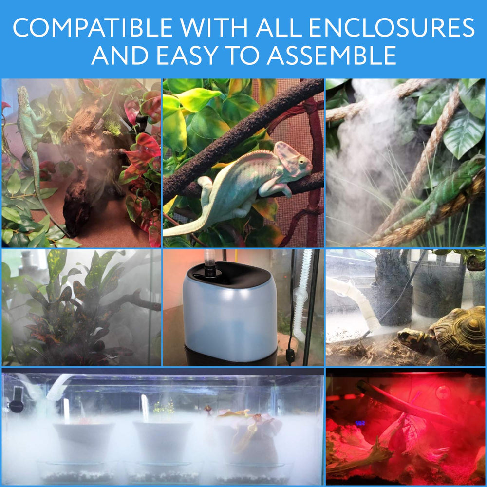 Evergreen Pet Supplies Reptile Fogger designed for distilled water use to reduce minerals.