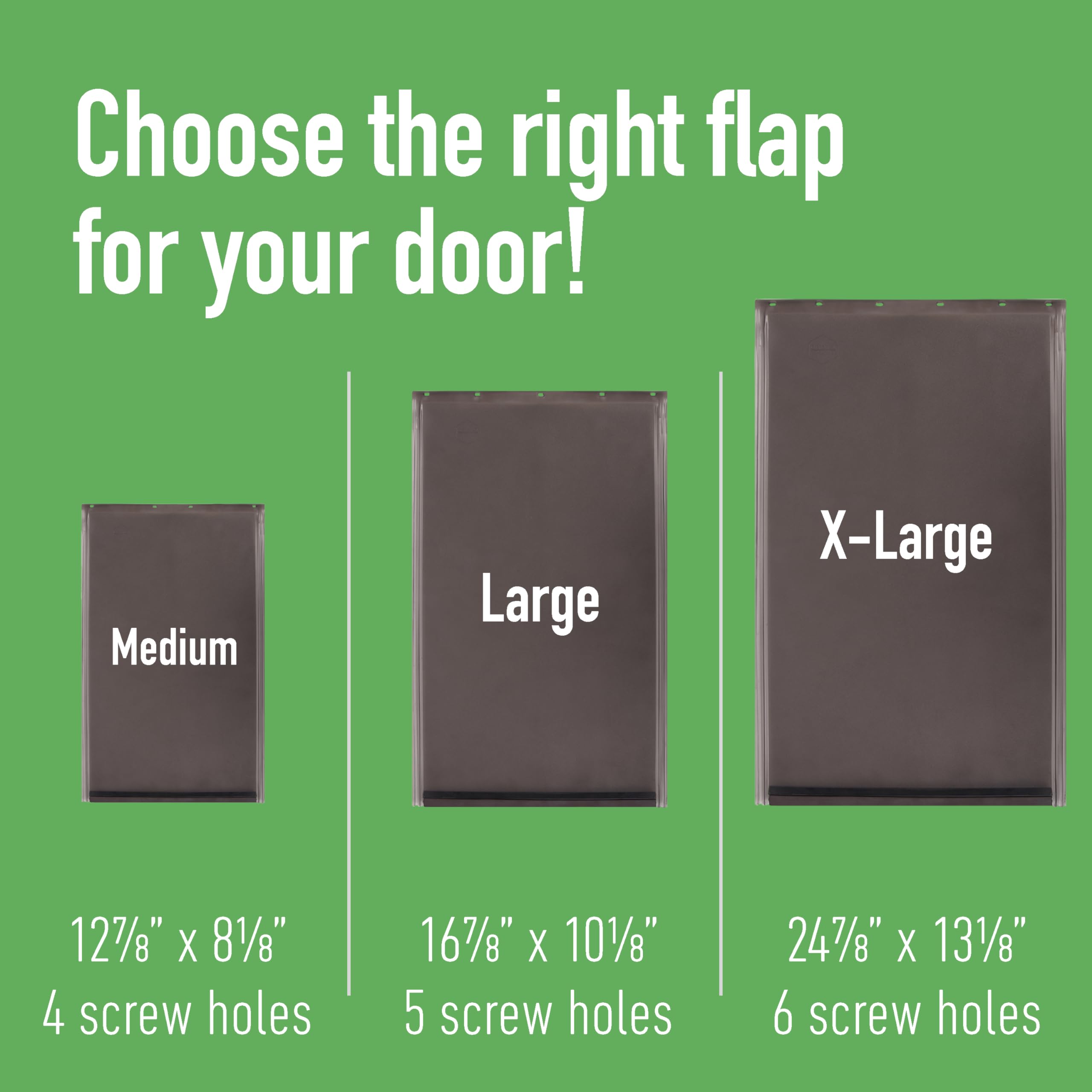 Evergreen Pet Supplies weather-resistant flap material withstands wind and rain