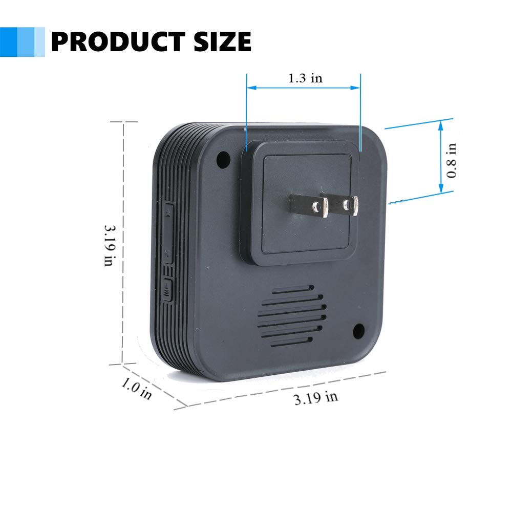 EverNary compact receiver plugged in for immediate sound notification.