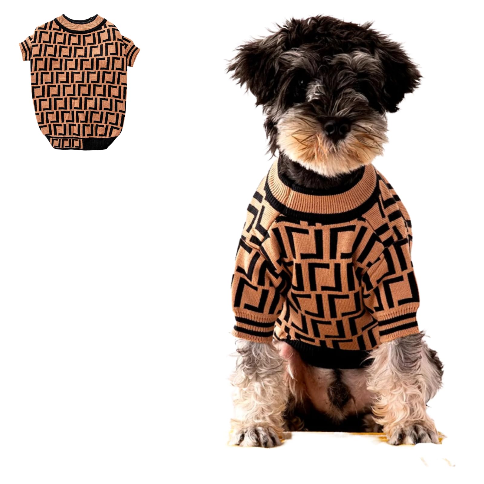 Everything Chic Luxury Dog Sweater front view for small dogs offers chic warmth