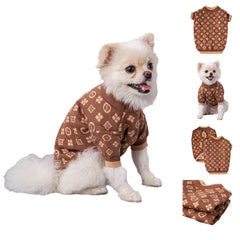 Everything Chic Luxury Dog Sweater knit-detail highlights soft knit for cozy daily wear
