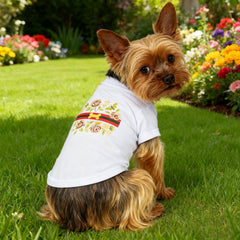 Everything Chic luxury dog T Shirt side profile, tailored fit for small breeds.