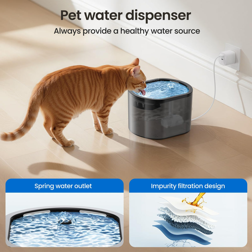 Evoliq dual-chamber feeder and water reservoir hold ample supplies.