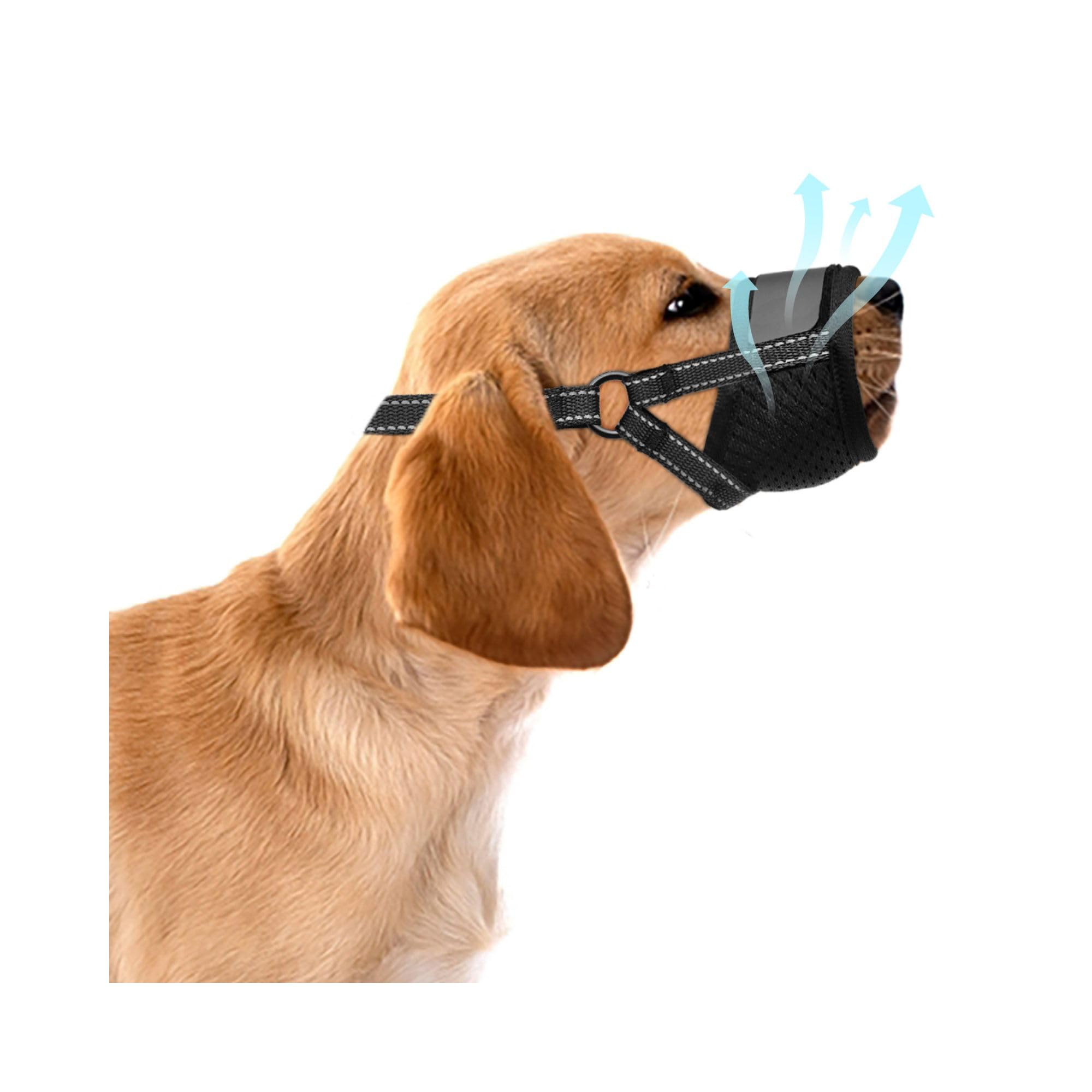 Evollax dog-muzzle soft-mesh breathable design promotes comfortable airflow for longer wear.