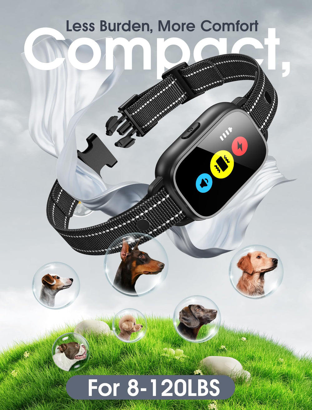 Evuime training collar battery life enables extended practice sessions.