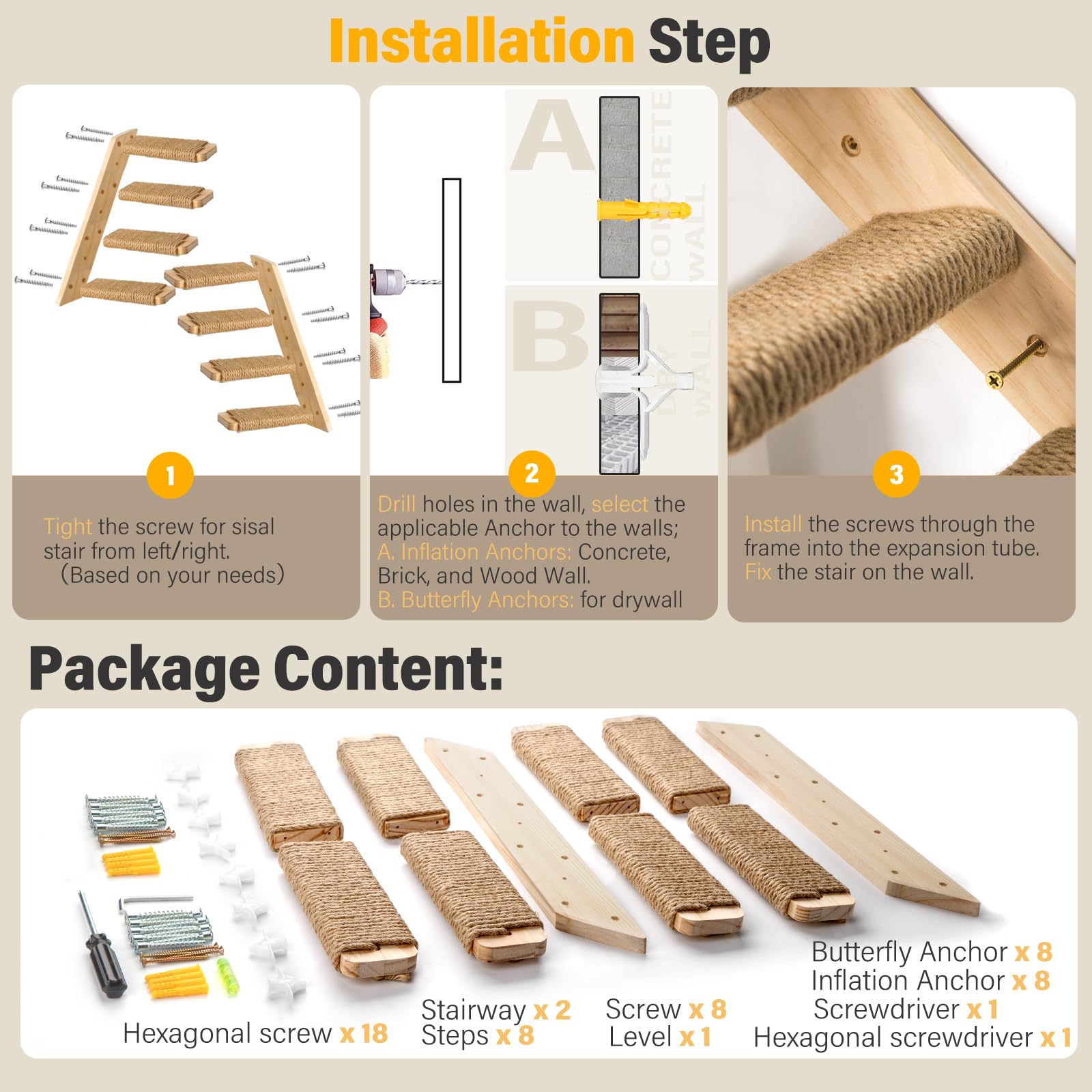 Ewenono catstairs natural-wood-look shows seamless blend with home decor