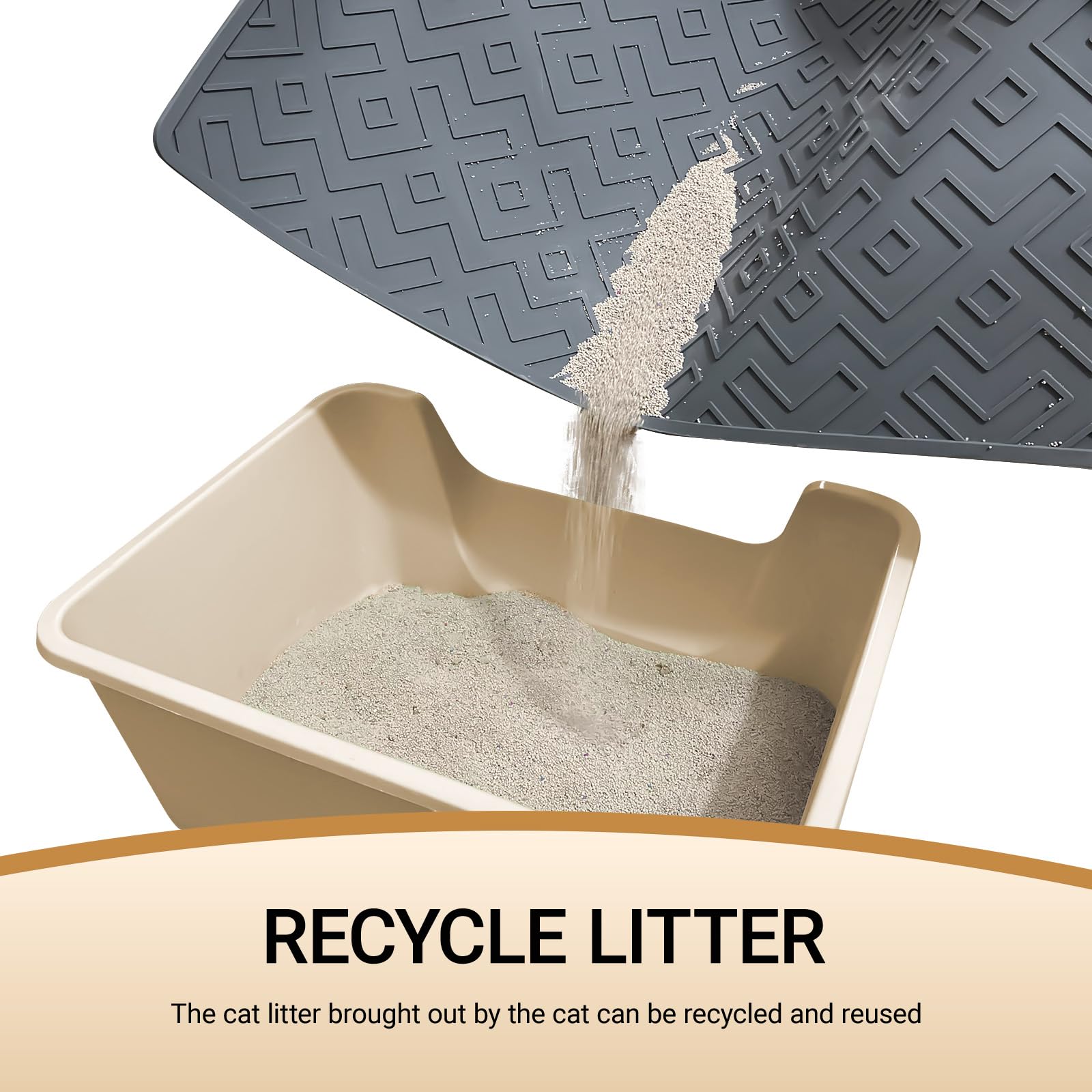EWX Cat Litter Mat durable multi-use mat for under litter boxes or food areas.