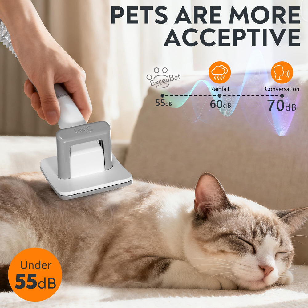 ExcegBot 2L dust cup supports longer grooming sessions without interruptions.