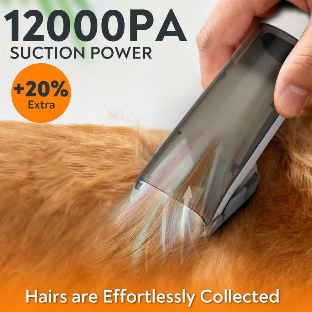 ExcegBot deshedding brush demonstrates effective fur thinning.