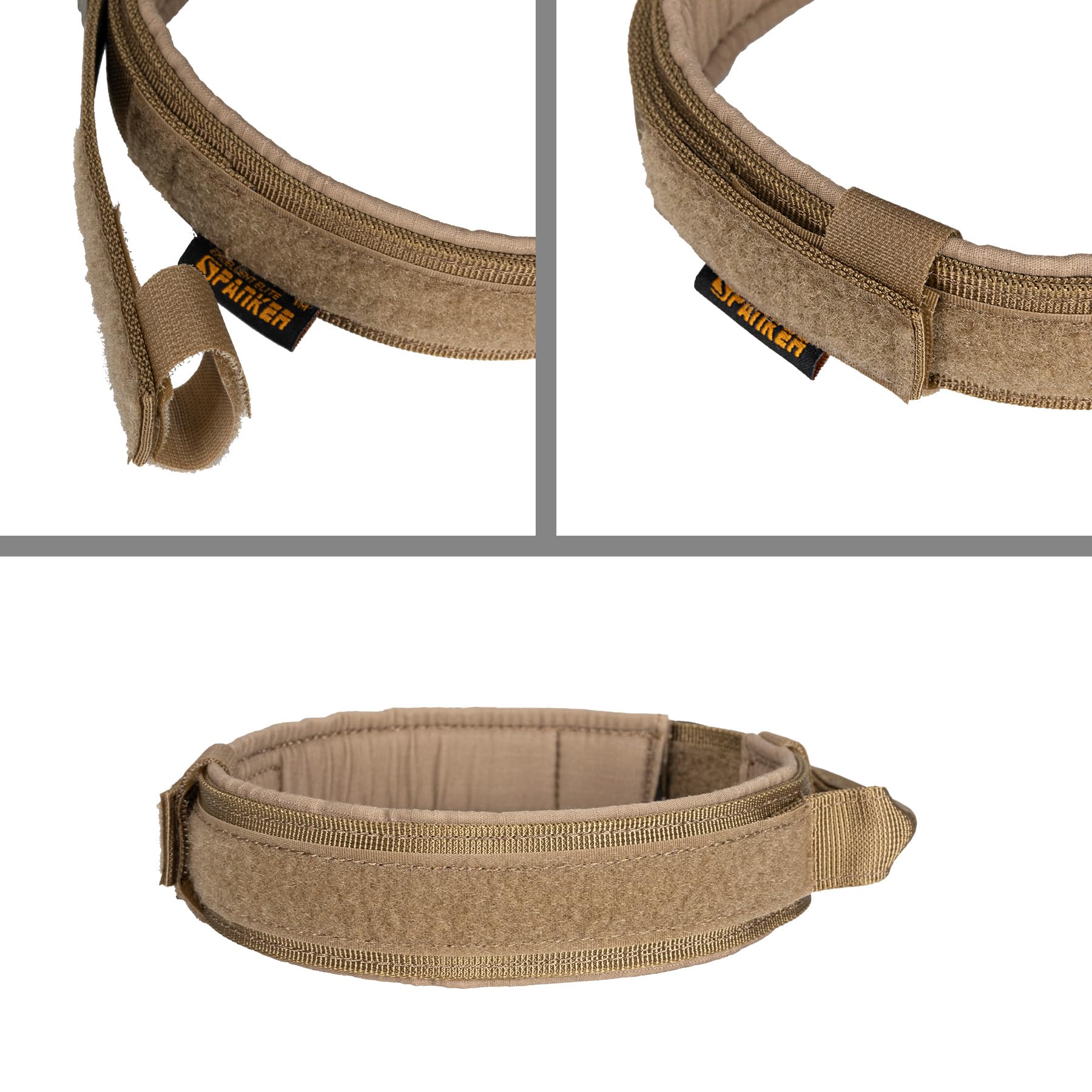 EXCELLENT ELITE SPANKER collar patch area with magic sticker for customization.