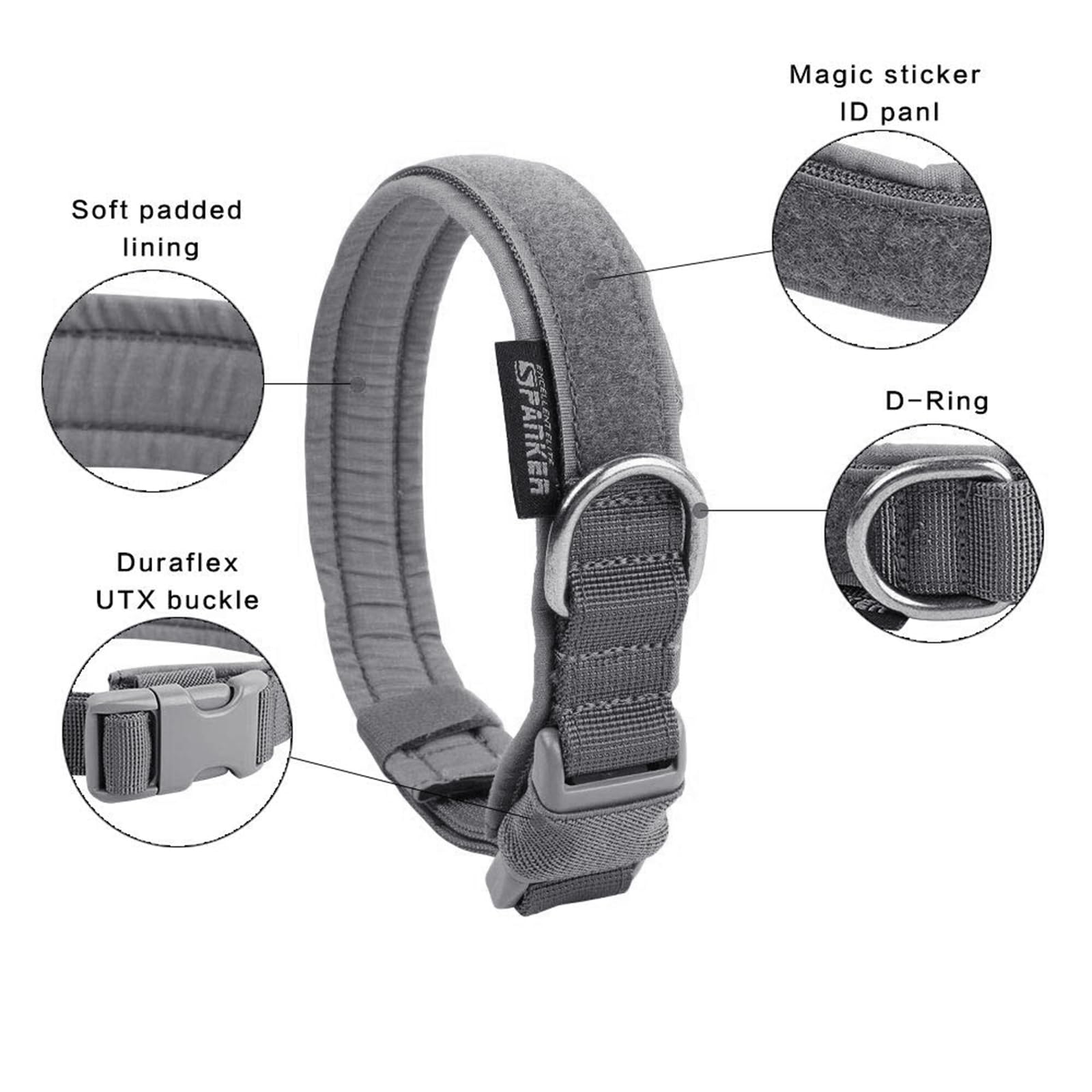EXCELLENT ELITE SPANKER D-Ring leash attachment for easy leash connection.