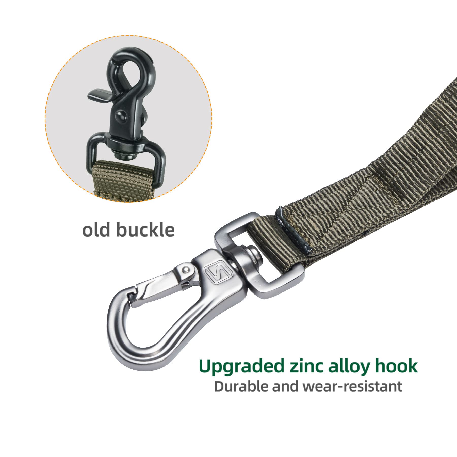 EXCELLENT ELITE SPANKER tactical bungee leash metal hook and clip durability.