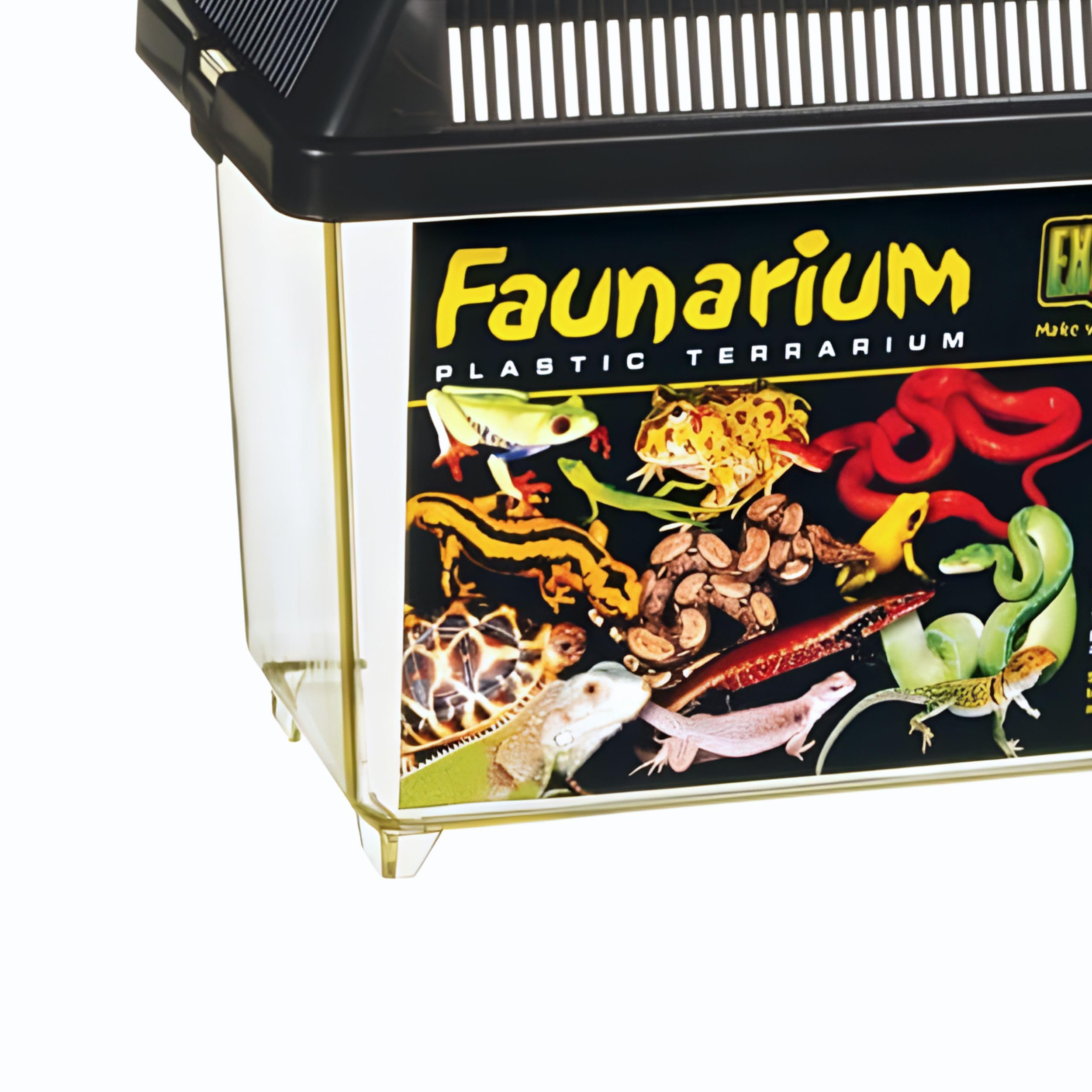 Exo Terra Faunarium clear top window for quick access.