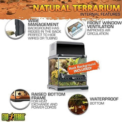 Exo Terra Nano dual doors emphasize escape-proof access for feeding