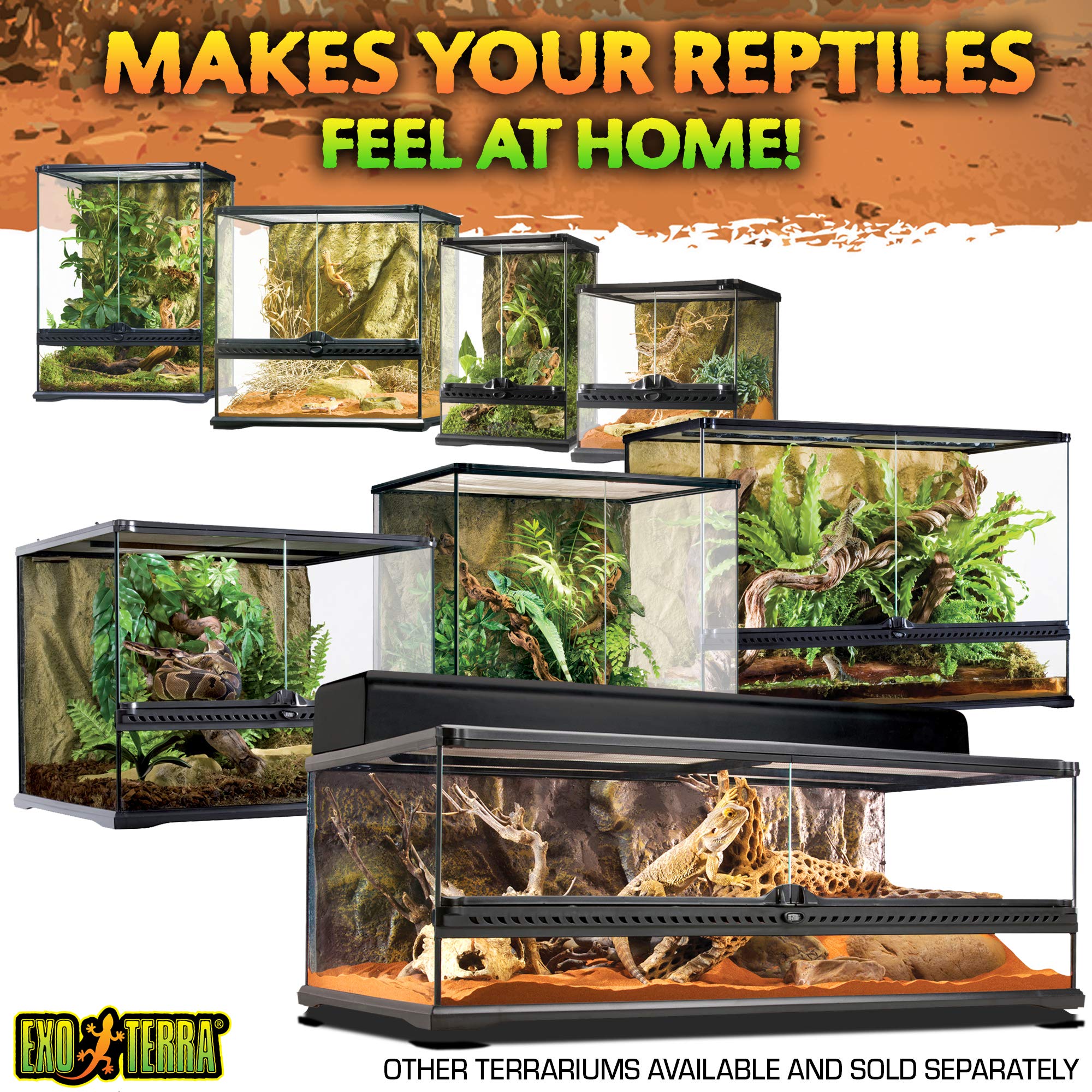 Exo Terra Nano natural background enhances terrarium aesthetics