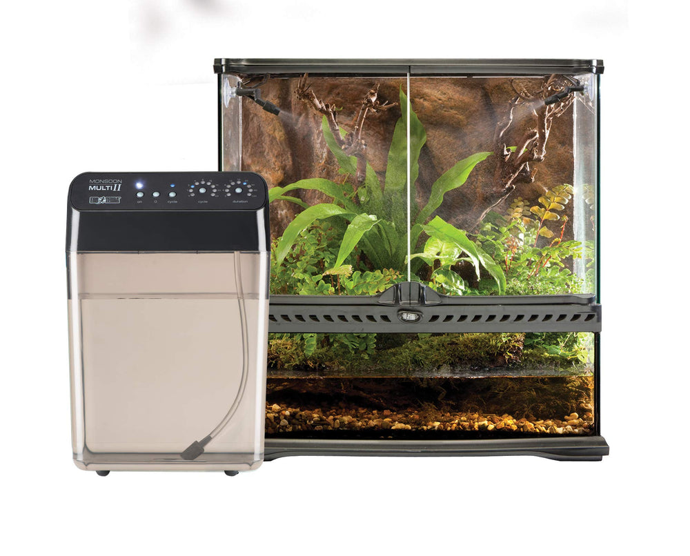 Exo Terra Monsoon Multi II pump delivers strong 4.5 BAR pressure for fine mist.
