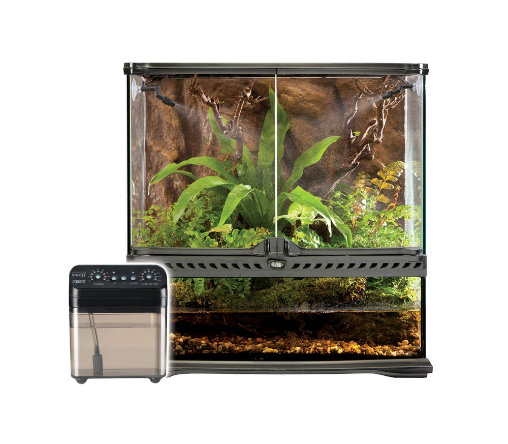 Exo Terra Monsoon Solo II tubing connectors ensure a leak-free, secure setup