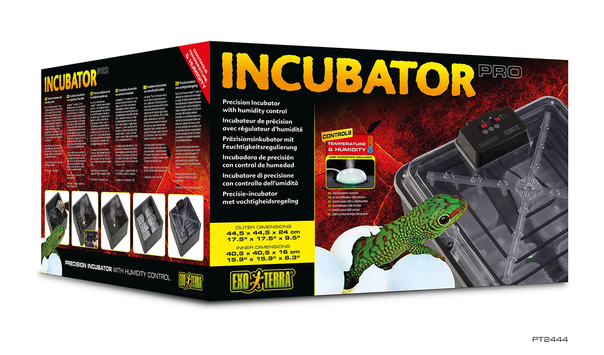 Exo Terra Precision Incubator PRO front view showing compact design for easy setup and reliable incubation