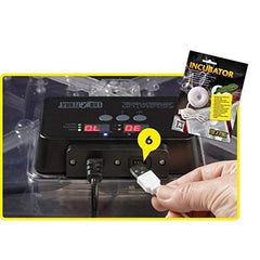 Exo Terra Precision Incubator PRO USB humidifier integration with hygrostat helps regulate humidity to optimum levels