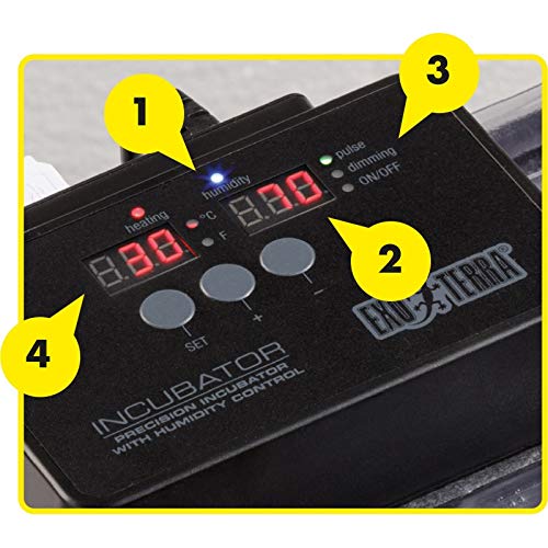 Exo Terra Precision Incubator PRO transparent lid enables monitoring without losing temperature or humidity