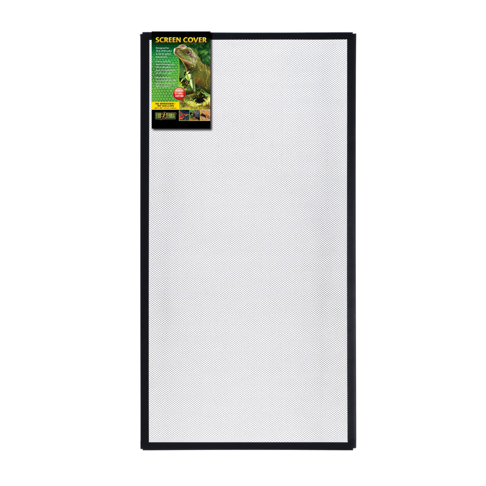 Exo Terra regular 40 gallon screen cover front view enables secure ventilation