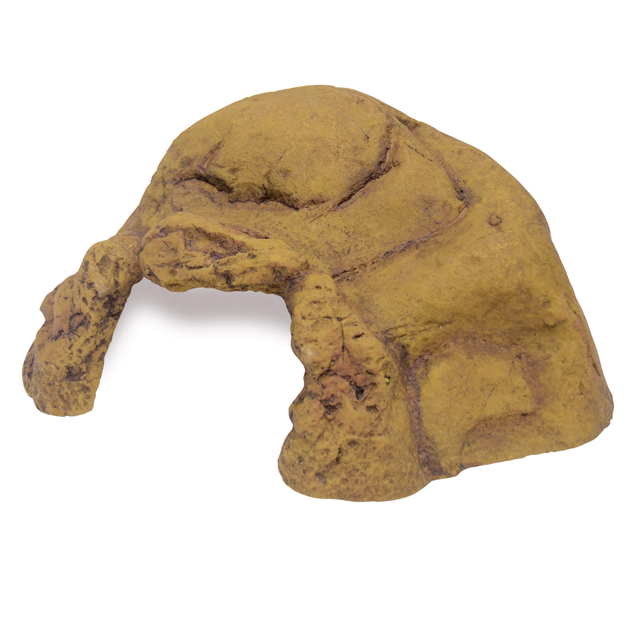 Exo Terra Reptile Den XXL brown front view showcases a natural hiding spot for reduced stress.