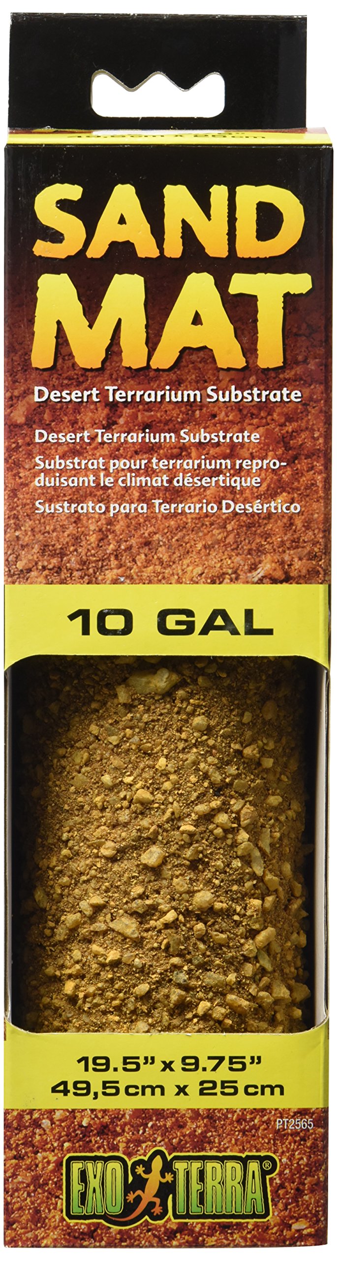Exo Terra Sand Mat shows desert substrate for a clean, natural 10-gallon terrarium