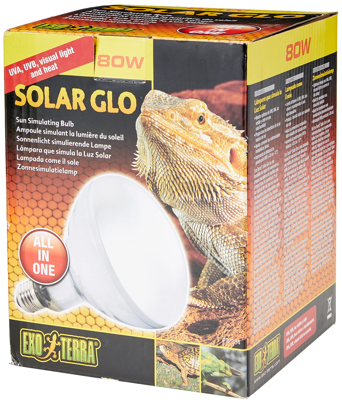 Exo Terra Solar Glo lamp-80w setup demonstrates easy installation for reliable reptile lighting.