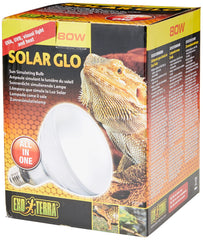 Exo Terra Solar Glo lamp-80w setup demonstrates easy installation for reliable reptile lighting.