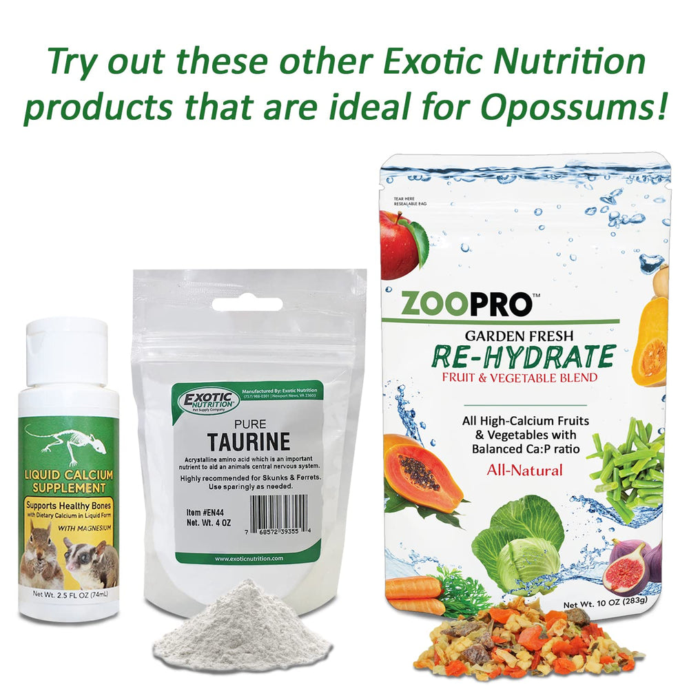 Exotic Nutrition Opossum serving-bowl ready-to-feed portions for easy daily meals.
