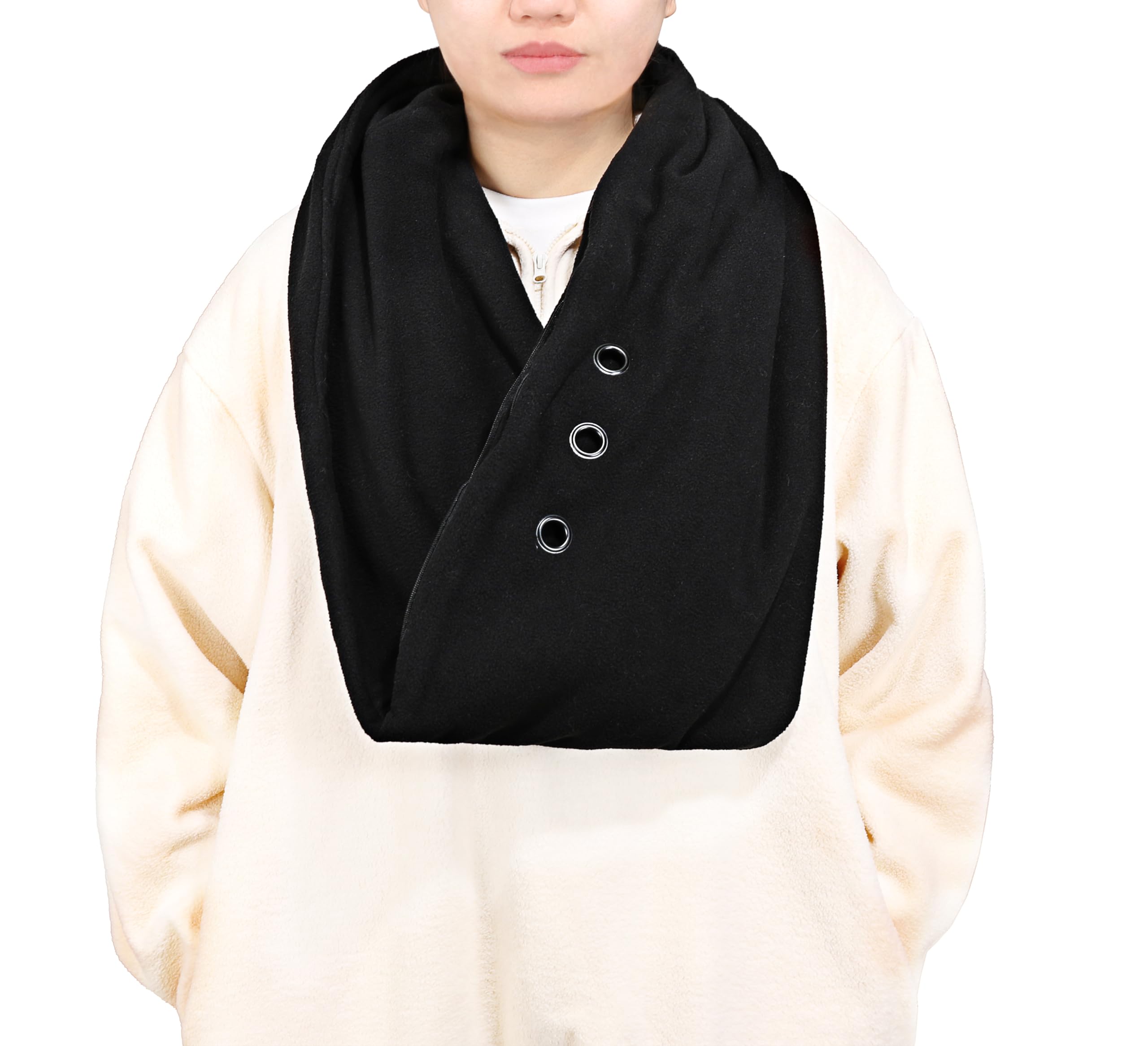 Exotic Nutrition Bonding Scarf inner-pouch illustrates roomy 16x8 space for cozy snuggles.
