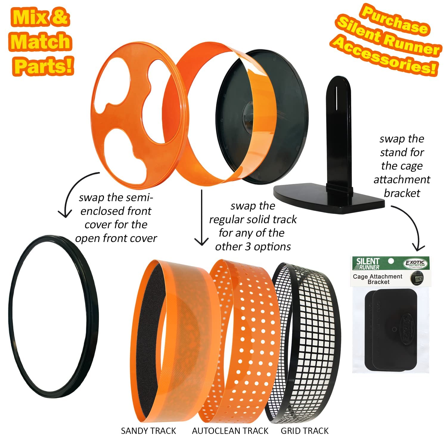 Exotic Nutrition Silent Runner 12 inch Regular silent spin keeps nightly exercise peaceful.