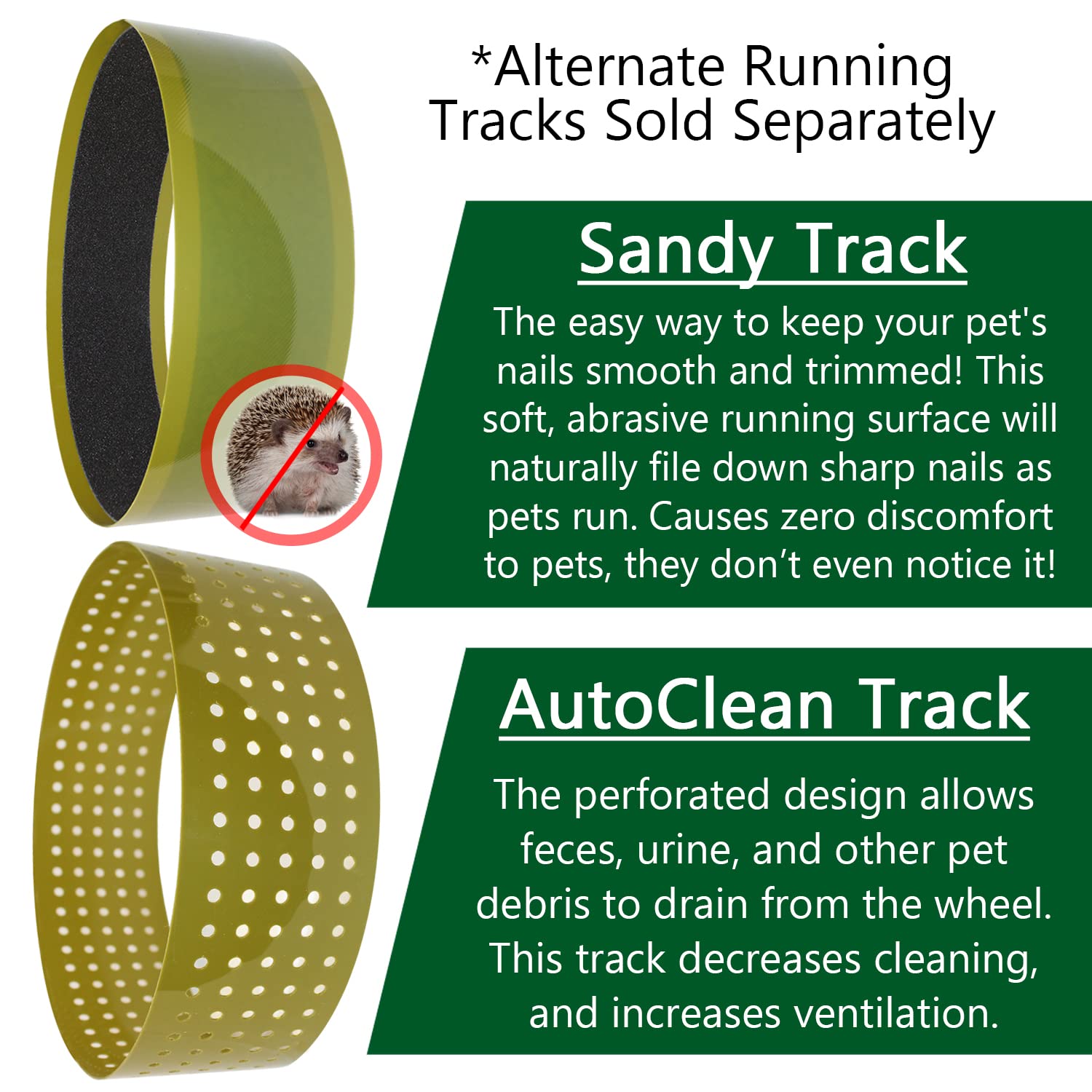 Exotic Nutrition Silent Runner cage attachment illustrates complete setup for small pets.