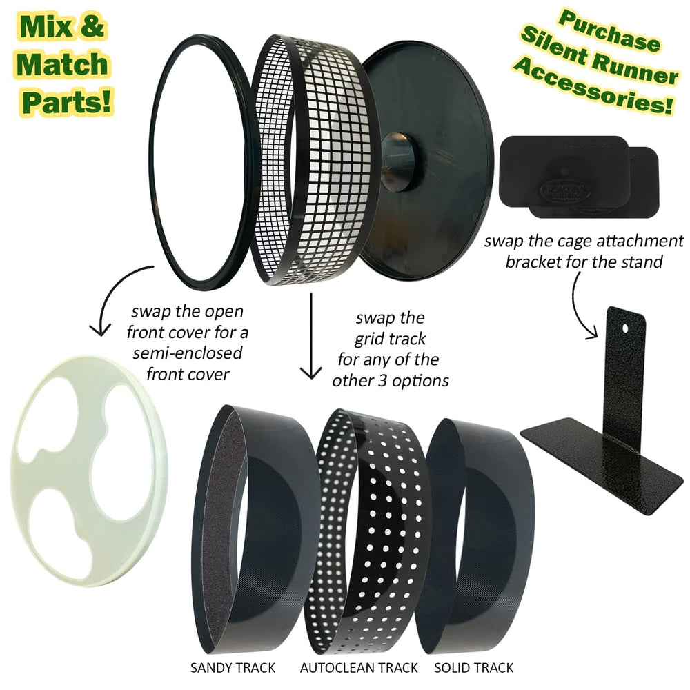 Exotic Nutrition Silent Runner Pro wheel easy-clean design simplifies maintenance between uses.