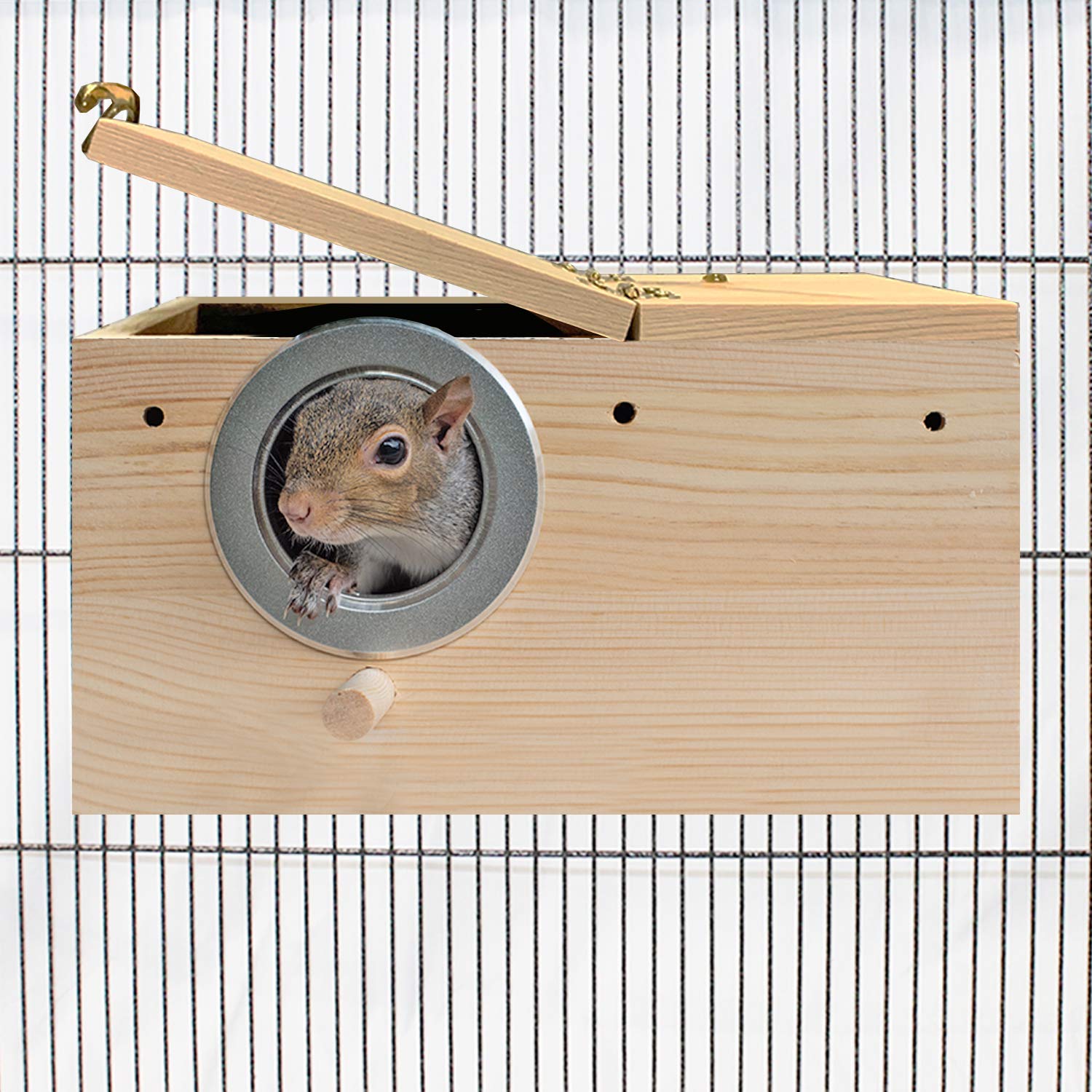 Exotic Nutrition Sturdy Nest Box natural nesting design helps simulate wild behaviors during play.